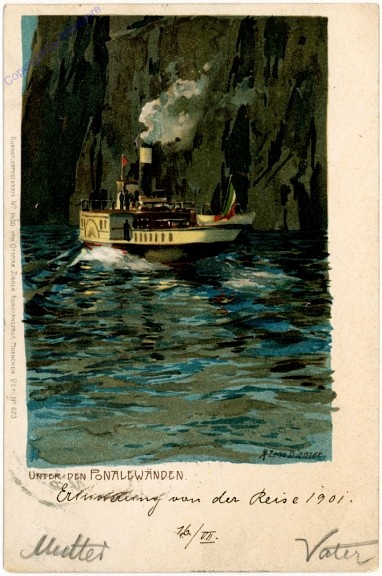 Dampfer, Unter den Ponalewänden