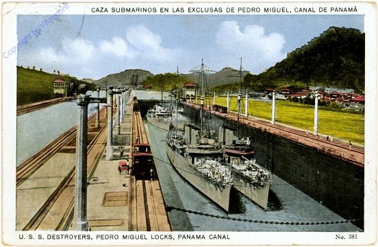 U.S.S. Destroyers, Pedro Miguel Locks, Panama Canal