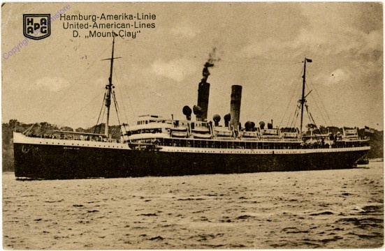 D. "Mount Clay", Hamburg Amerika Linie, United American