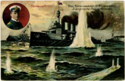 Unterseeboot "U 9" vernichtet 3 englische Panzerkreuzer