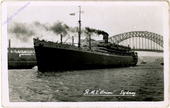 R.M.S. "Orion", Sydney