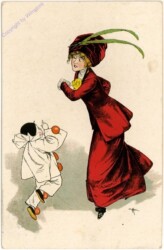 Dame mit Pierrot