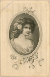 Frau mit Blumen im Haar