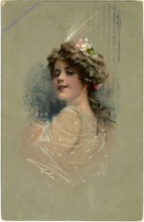 Junge Dame mit Blumen im Haar