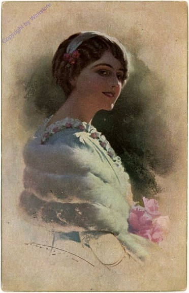 ak107636 Lächelnde Dame