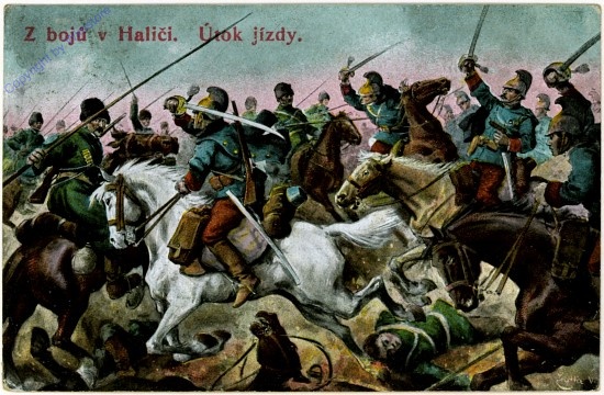 ak107875 Z boju v Halici. Utok jizdy
