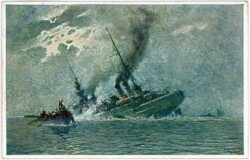 U V versenkt den franz. Kreuzer "Leon Gambetta"