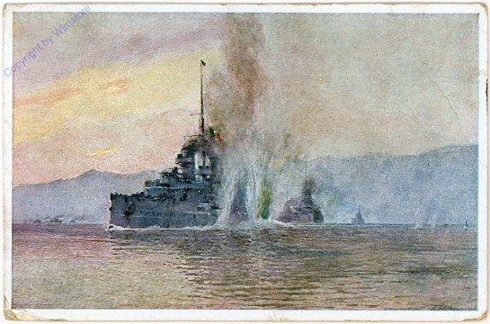 U IV versenkt den königlich ital. Panzerkreuzer "Garibaldi"