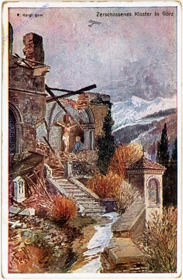 ak108019 Zerschossenes Kloster in Görz