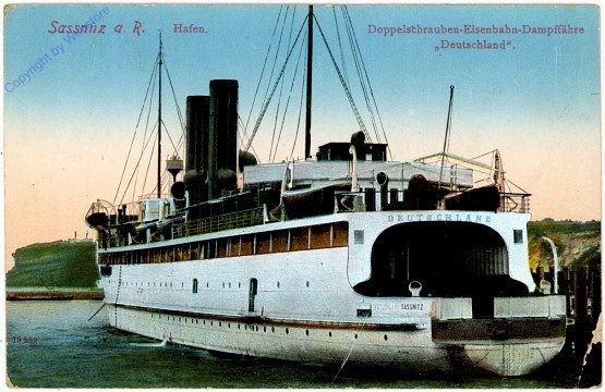 Doppelschrauben-Eisenbahn-Dampffähre "Deutschland", Sassnitz a.R., Hafen