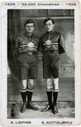 Radsport: K. Liepins, E. Kotuljskij - Die Reise um die Welt