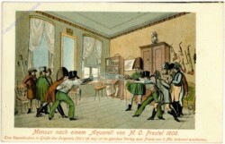 Mensur nach einem Aquarell von M.O. Prestel 1808