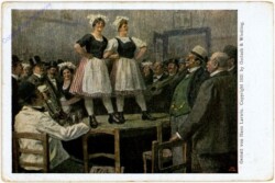 H. Larwin, Zwei Frauen am Tisch