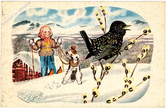 Mädchen beim Skifahren