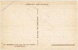 Raffaello, Ricordo di una visita alla casa natalizia