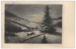 Berghütte im Schnee