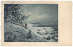 ak108518 Bergdorf im Schnee