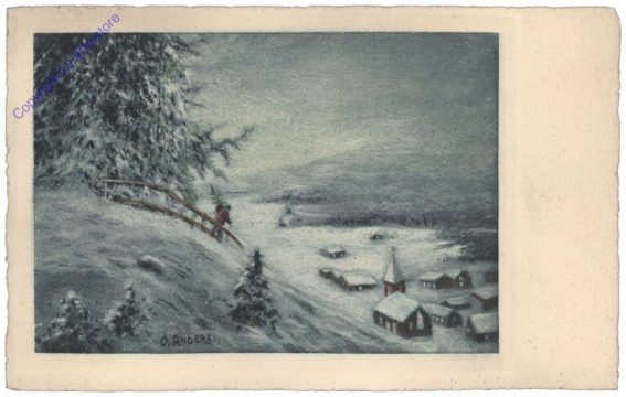 Bergdorf im Schnee