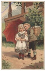 ak108606 Kinder am Wanderweg, Reliefkarte
