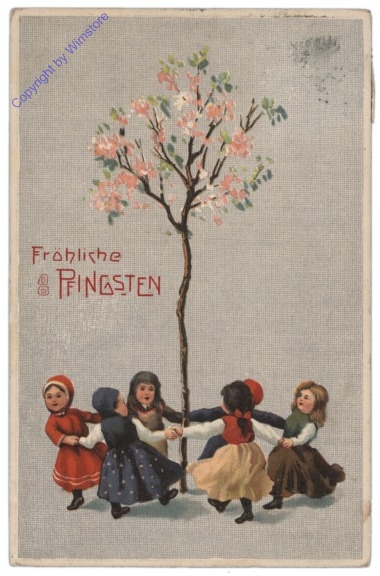 ak108986 Kinder tanzen um ein Bäumchen, Reliefkarte