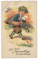 ak109035 Bub mit Golfschläger, Namenstag
