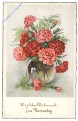 ak109056 Nelken in Vase, Namenstag