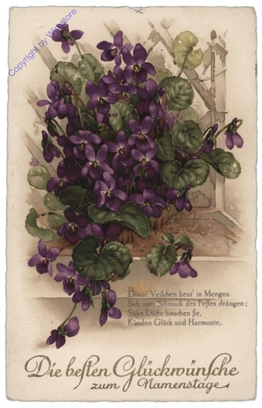 ak109078 Veilchen, Vers, Namenstag