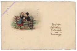 ak109097 Pärchen am Zaun, Namenstag