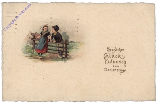 ak109097 Pärchen am Zaun, Namenstag