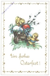 ak109263 Wi-Ko 9011: Kücken zieht Osterkarren
