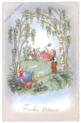 H.B. Wien 1441: Bub mit Blumenstrauß