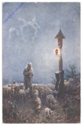 Ein Hirte mit Schafen