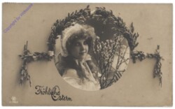 Mädchen mit Zweigen