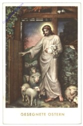 Jesus mit Schafen