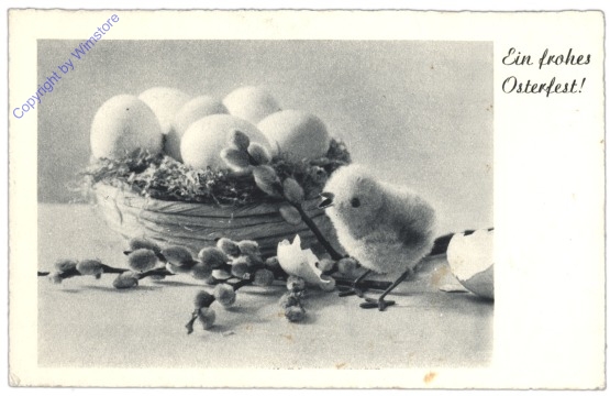 Wi-Ko 056: Kücken vor einem Nest mit Eiern