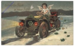 ak109493 Engerl im Auto, Reliefkarte