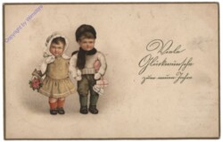 Kinder wünschen ein Neues Jahr