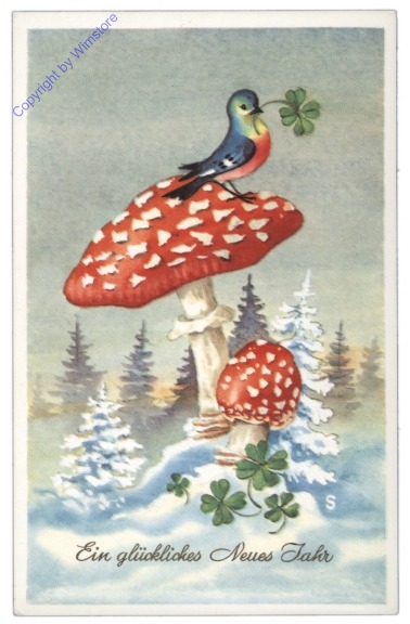 Glücksklee und Fliegenpilz
