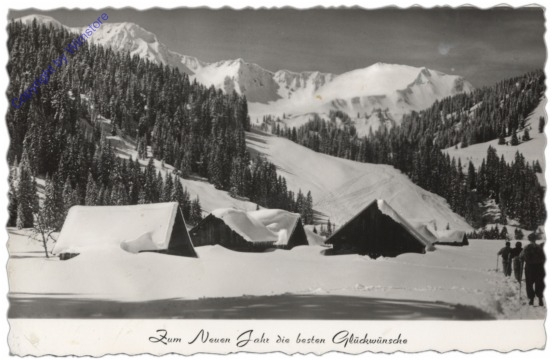 Eingeschneites Dorf