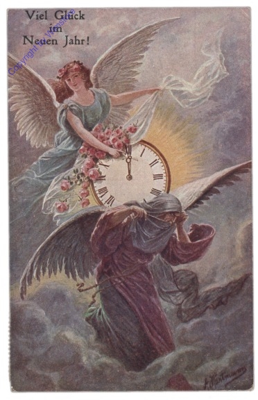 Engel mit Uhr