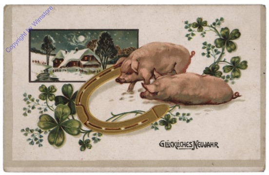 Glücksschweine und Hufeisen