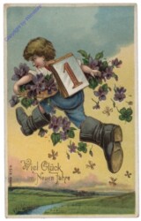 Bursche mit Blumen und Rucksack "1"