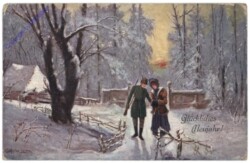 ak109607 Spaziergang im Schnee