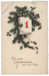 ak109611 Erika 6025: Kalender mit Zweigen