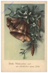 Glocken mit Mistelzweigen