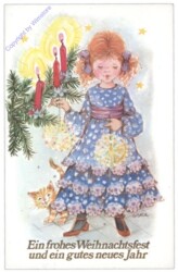 ak109758 Gisela: Mädchen vor Christbaum