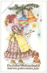 Gisela: Mädchen bemalt Christbaumkugel