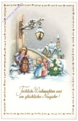 ak109779 Engerln musizieren auf Treppe