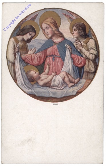 Maria wickelt Jesus in ein Tuch