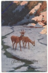 Rehe im Schnee